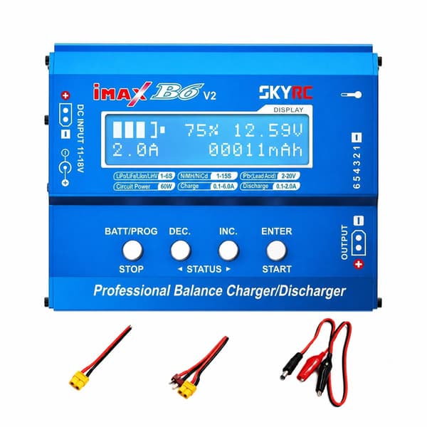SKYRC iMAX B6 V2 Batterilader 60W 6A Lipo Balanselader/Utlader