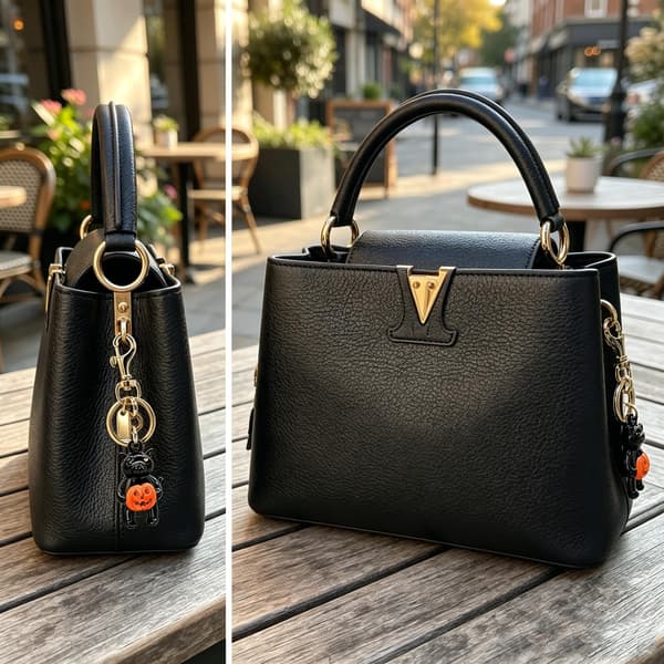Väskberlock, söta handväskberlocker, väsktillbehörsberlocker, väskkedjor, handväskberlocker Black Cat