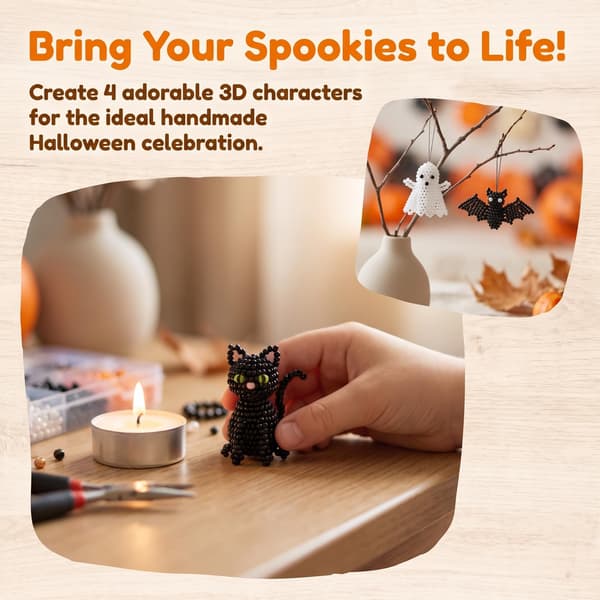 QELDRYX Halloween Spøgelse 3D Perle DIY Sæt, Begynder DIY Sæsonbestemt Festgave M Set