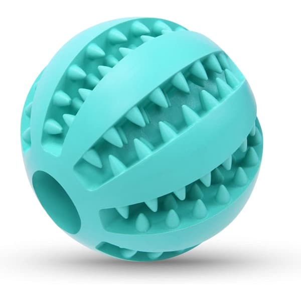 Natur Gummi Hundebold, Bæredygtig Foderbold, Tandbørsteleg, Interaktive Legetøj (7cm) 7CM