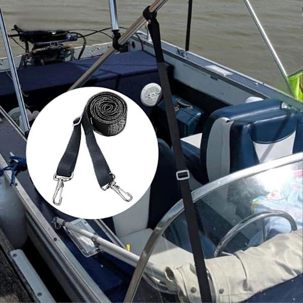 1 par justerbare Bimini Top Stropper Dobbelt End Snap Krog Båd Kaleche Stropper Båd Markise Hardware Tilbehør