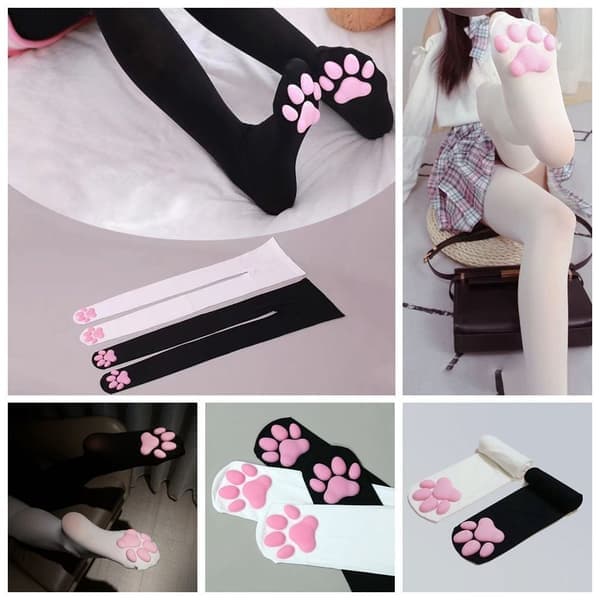 Kattens fotsokker Body Sock HVIT Hvit white