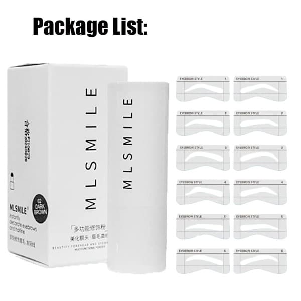 Sæt Perfekt One-Step Øjenbryns Stempel Kit lysebrun light brown