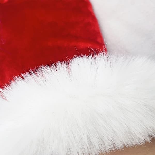 Julklappsvantar i sammetsplysch Etikettvantar Röda Långa Vantar