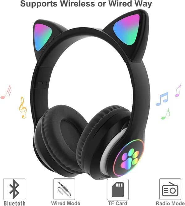 Bluetooth-hörlurar för barn, vikbara hörlurar