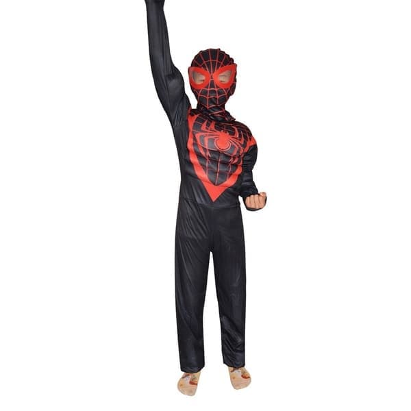 Marvel Miles Morales Halloween-dräkt för tonåringar, tryckt jumpsuit med tyg, storlek M M