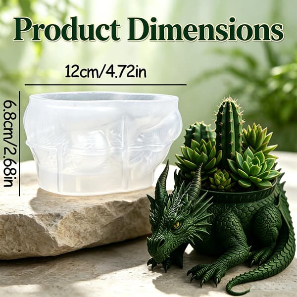 3D Drage Epoxyharpiks Silikoneform Krybdyr Dyrestøbeform Dragon Resin Mold