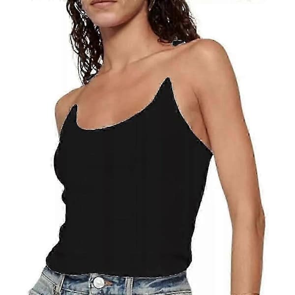 Luvette Tank, Usynlig Stroptop til Kvinder_Lucky_B black XS