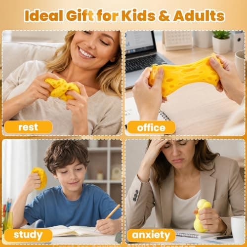 Ost Squishy, 2,4\" Mini Osteterning Langsomt Stigende Squishy Legetøj, Blødt Sensorisk Fidget Klemmelegetøj til Stresslindring og Angstdæmpning, Skrivebordsdekoration, Small (2.4")