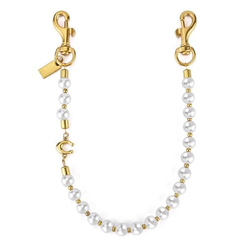 Väskberlock, söta handväskberlocker, väsktillbehörsberlocker, väskkedjor, handväskberlocker Pearl Chain-Gold