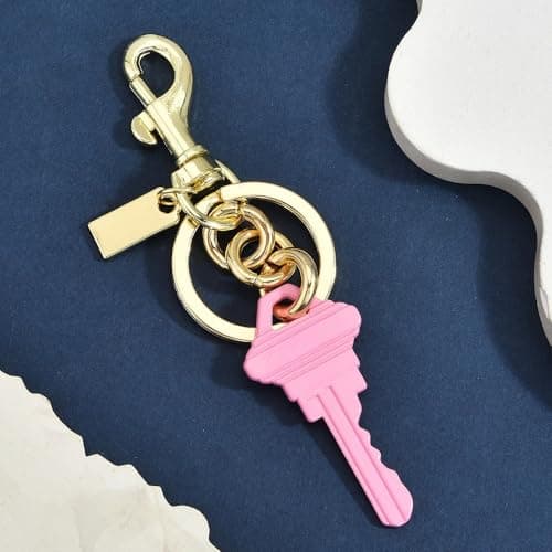 Väskberlock, söta handväskberlocker, väsktillbehörsberlocker, väskkedjor, handväskberlocker Pink Key