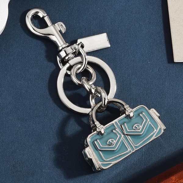 Väskberlock, söta handväskberlocker, väsktillbehörsberlocker, väskkedjor, handväskberlocker Handbag Blue-Silver