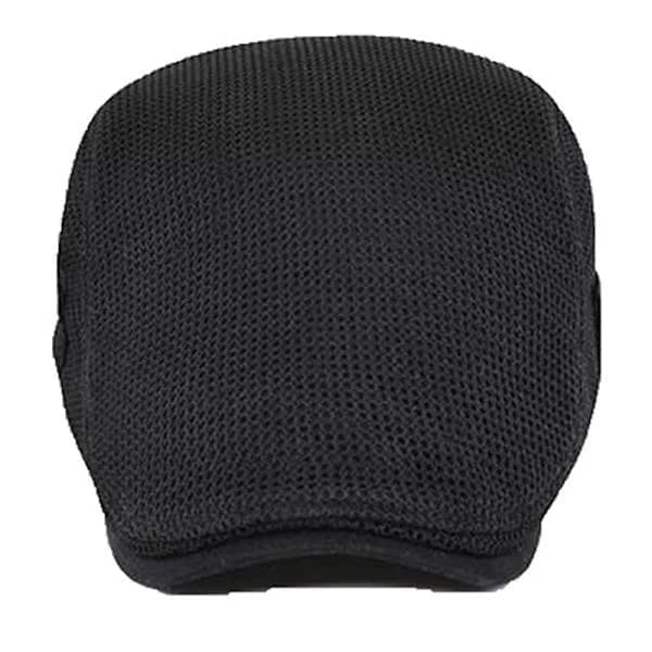 Cabbie Flat Cap Andningsbar Mesh Newsboy Basker Ivy Cap Grå Grå Gray