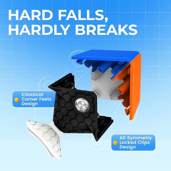 GAN 356 M 3x3 Magnetisk Speed Cube Stickerless - Professionel Speedcube Puslespil Fidget Legetøj til Børn og Voksne