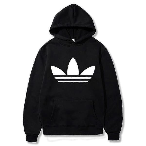 Modehættetrøjer til kvinder med printlommer, sportstræningssweatshirts, moderigtige afslappede pullovers Light grey   white L