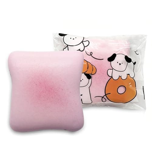 Brödsmör Squishy, Långsamt stigande Squishy, Julklappar, Stressbollar, Stresslindring & Fidgetleksaker för ADHD, Festpresent (Rosa) White-1pcs
