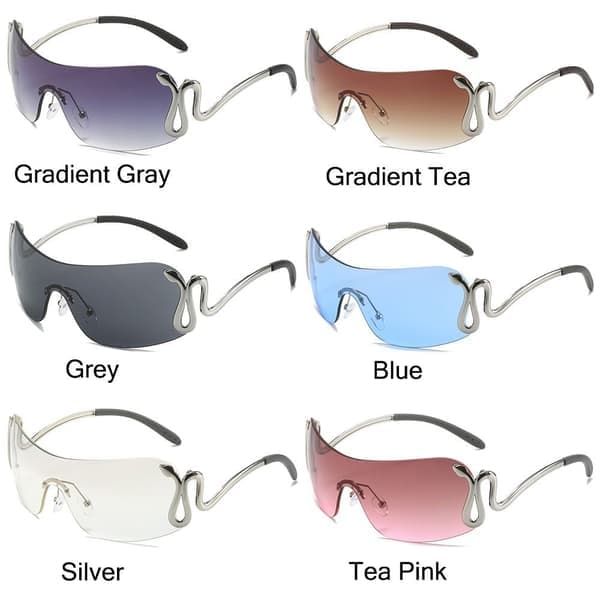 Sneaky Snake Solbriller Y2K Solbriller TEA PINK TEA PINK Tea Pink