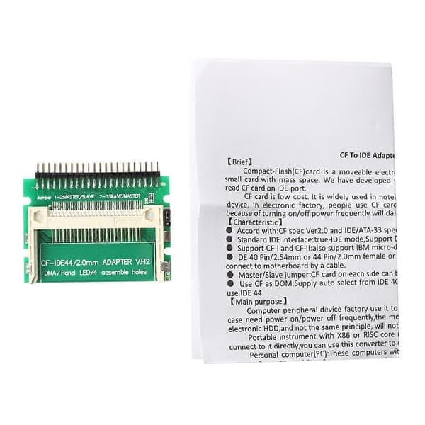 Pin - Bare Laptop 44-pinners hann IDE til CF-kortadapter
