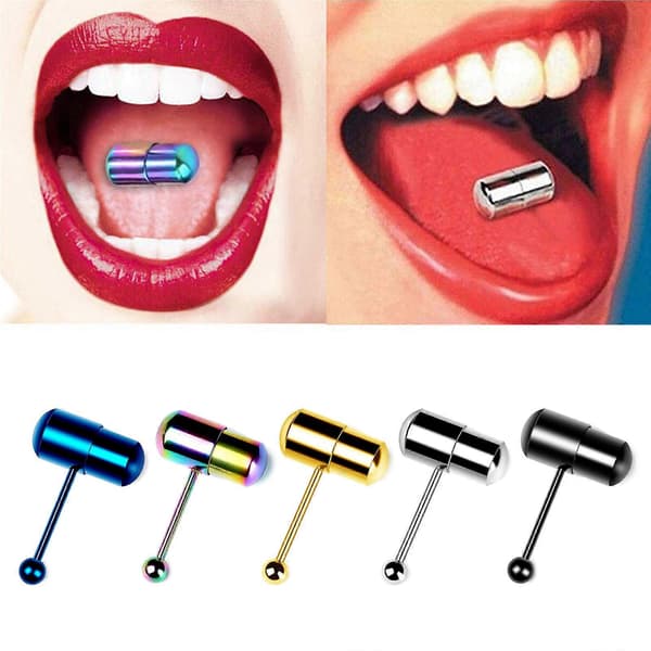 Tungepiercing Smykker Tungenegl Kroppspiercing Stang Tunge Ringer gold