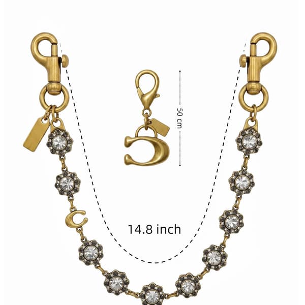 Väskberlock, söta handväskberlocker, väsktillbehörsberlocker, väskkedjor, handväskberlocker Gray Diamond