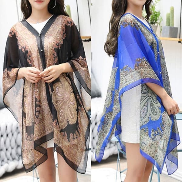 Sjal Skjerf Strand Cover-Up HVIT Hvit White