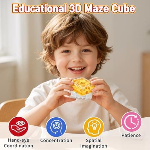 2-i-1 Fidget Spinner Labyrint Terning 3D Puslespil Hjernevridere 2 Niveauer 2 Level