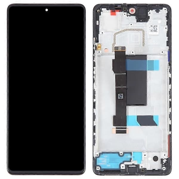 För Xiaomi Poco X5 Pro 5G/Redmi Note 12 Pro 5G Grade C LCD-skärm och digitizer-enhet + ram