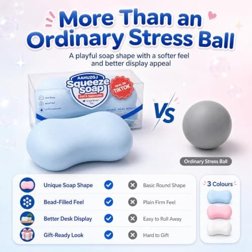 Sprød sæbe Squishy Asmr perlefyldt, Sprøde sæbe Squishies Soap Pink