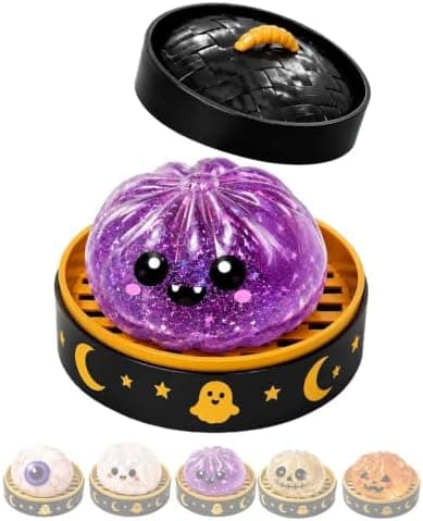 Halloween Spooky Ghost Dumpling, Farverige Dumplings Stressbolde med Madsteamer (G) G