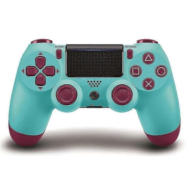 Trådløs PS4-controller Bluetooth Gamepad med vibration, ergonomisk design til PS4-konsol - Lys rød flerfarvet grøn Green