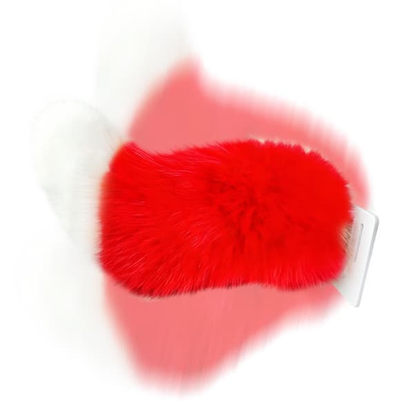 Hale til bil oppladbar selvklebende plysj utvendig ornament Red