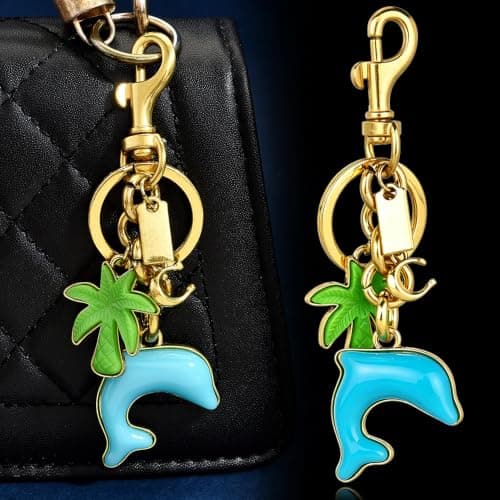 Väskberlocker för handväskor - Söt handväskkedjeberlock - Väskaccessoarer Berlocker för kvinnor Dolphin-gold