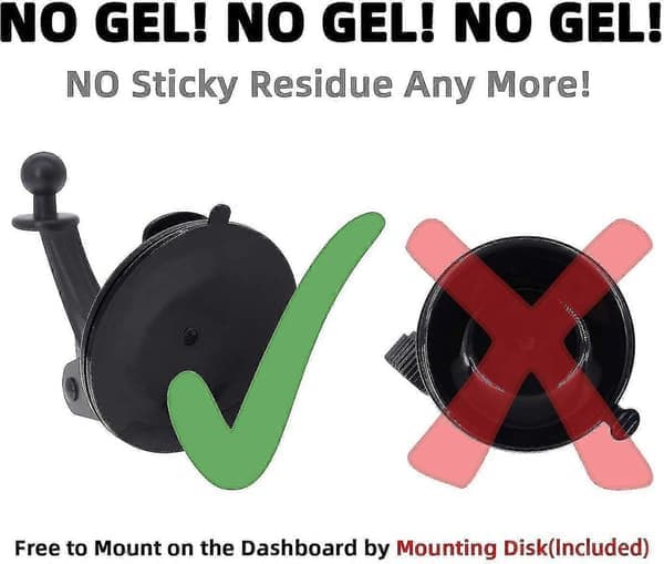 For Garmin GPS-holder - GPS-bilfester Sugekoppholder for frontrute/dashbord