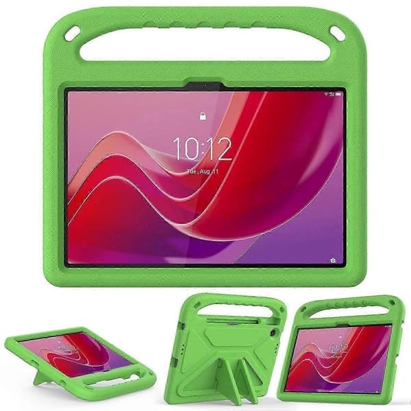 Etui til Lenovo Tab TB311FU med håndtak, stativ og EVA-beskyttelse, grønn