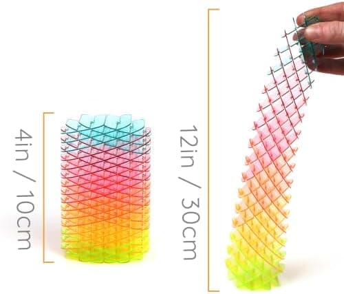 Morf Spring 3D Sensorisk Figgy Fidget Leksak, Regnbåge, Liten Rainbow