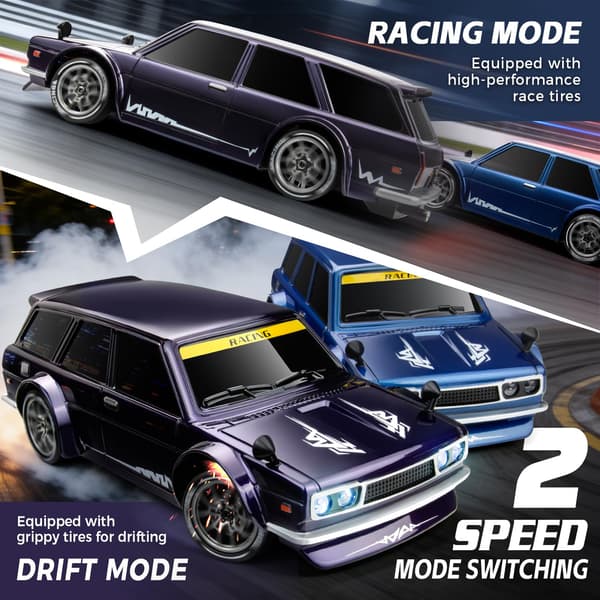 RC Driftbil, Lilla 1/24 Fjernstyret Driftbil til Voksne og Børn Purple / 1:24 Scale