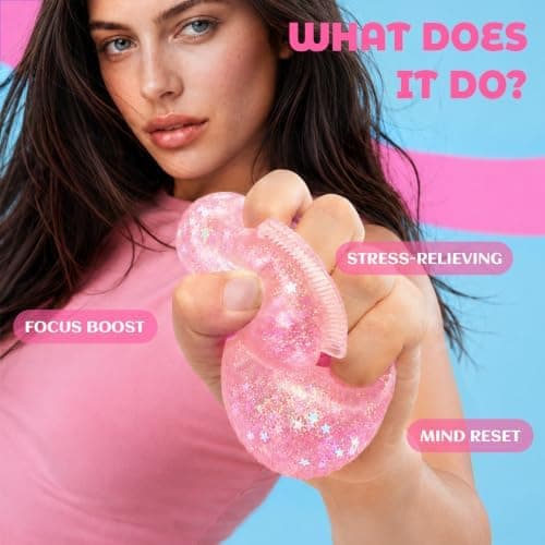 Tandkräm Squishy Stressboll, Långsamt Stigande Klämleksak Pink