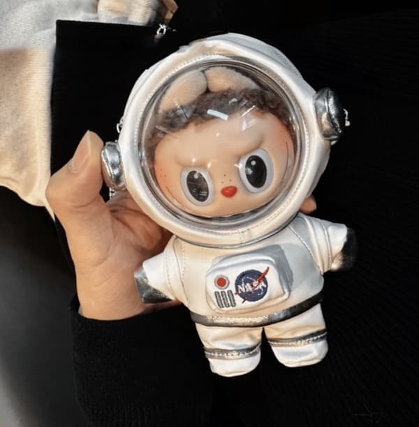 17 cm vinylfigur docka kosmonaut set dockkläder vinylfigur klädtillbehör, vit