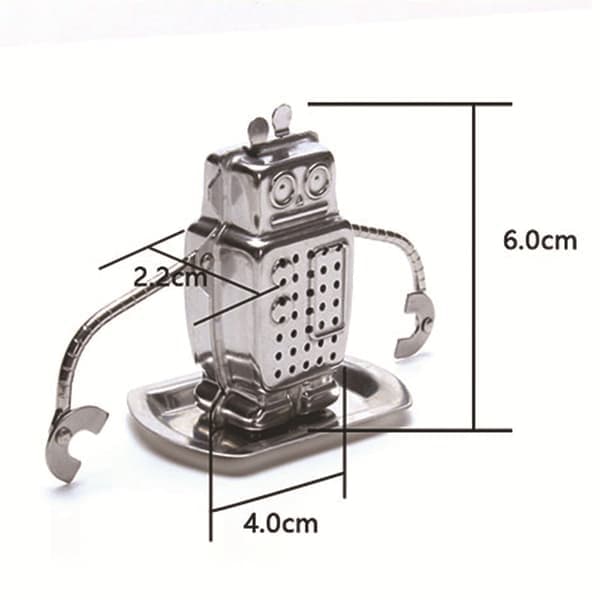 Te-infuser i 304 rustfrit stål, moderne enkel kreativ modellering, robotmodel tefilter