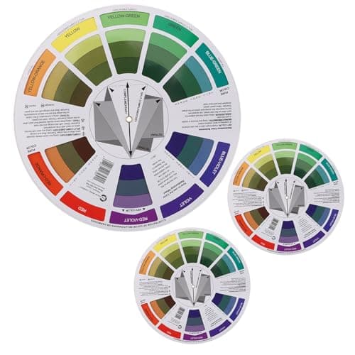 3 stk. farvehjulssæt, guide til blanding af kunstmakeup Classic 5.5"&9" 3pcs