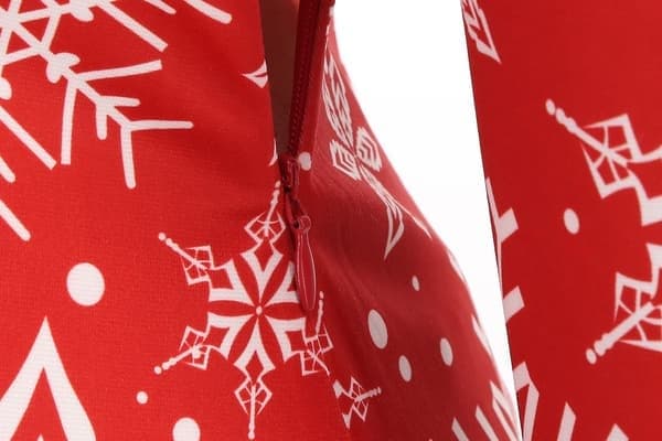 Dammode V-ringad ledig passform Jul Cosplay Kostym Mönstrad Klänning, Storlek XL XL