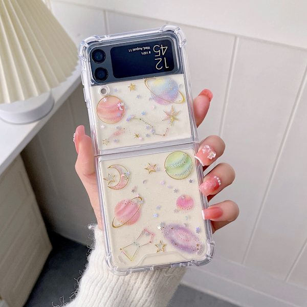 Transparent elastisk telefoncover til Galaxy Z Flip 3
