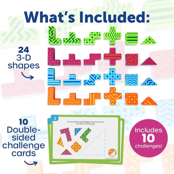 Learning Resources STEM Explorers Brainometry - 3D-pussel hjärngympa, logikbyggande leksak, mönsterblock och matematikmanipulativ för barn Single