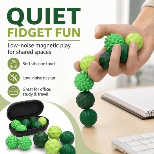 ClickiKeys Magnetisk Stille Fidget, Stille Skrivebord Stresslindringssett