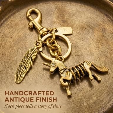 Väskberlock, söta handväskberlocker, väsktillbehörsberlocker, väskkedjor, handväskberlocker Unicorn-Gold