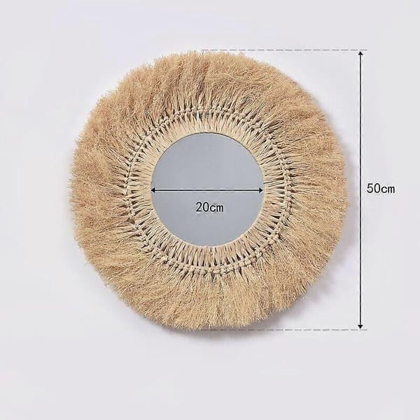 Pyöreä koristepeili, meriruoho, 50 cm