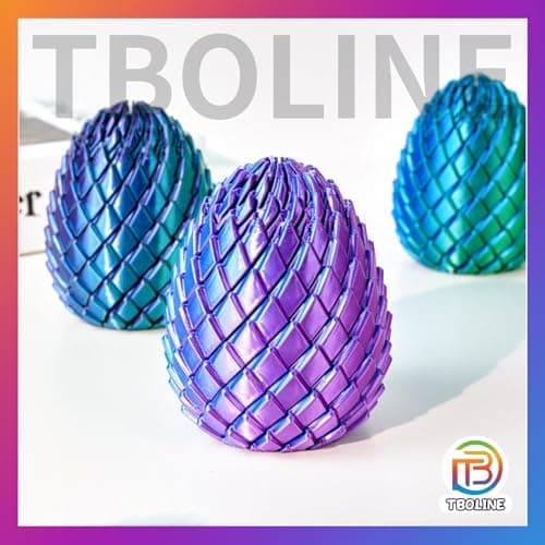 Twisty Fidget Egg, 3D-printet glatt egg-fidget, påskedrageegg, nødvendigheter til påskekurven, stressavlastende skrivebordsfidgetleke for 4 Pcs a