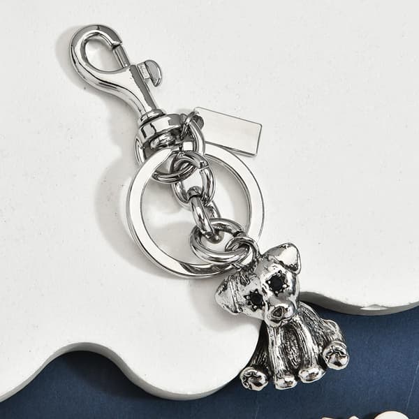 Väskberlock, söta handväskberlocker, väsktillbehörsberlocker, väskkedjor, handväskberlocker Dog-Silver