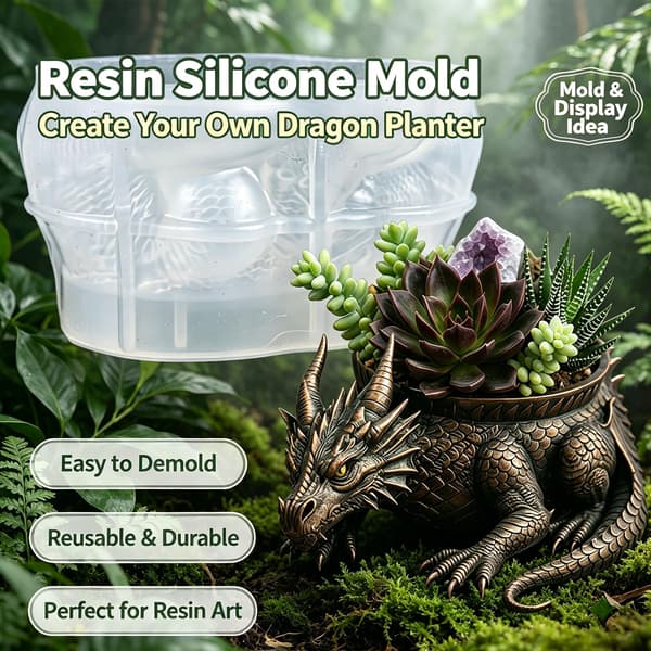3D Drage Epoxyharpiks Silikoneform Krybdyr Dyrestøbeform Dragon Resin Mold
