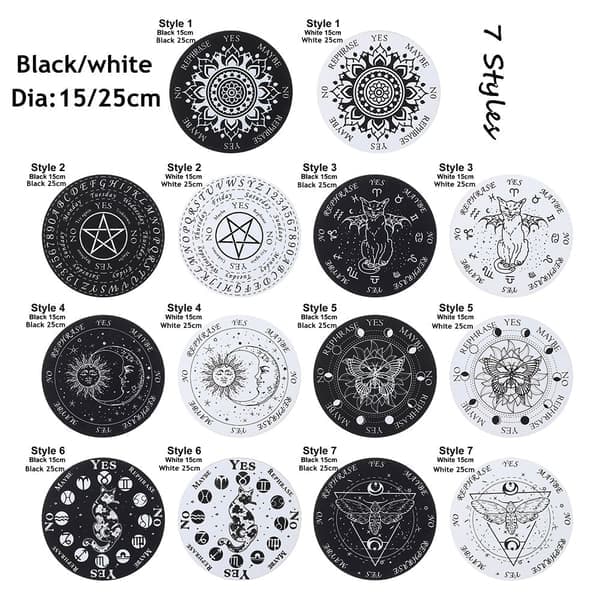 Træpendulskive Træbase STIL 3 - SORT 25CM Stil 3 - Sort 25cm Style 3-Black 25cm